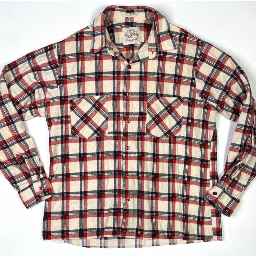DryGoods Co. Saucatuck Shirt Men’s Large Plaid Button Up Flannel Red